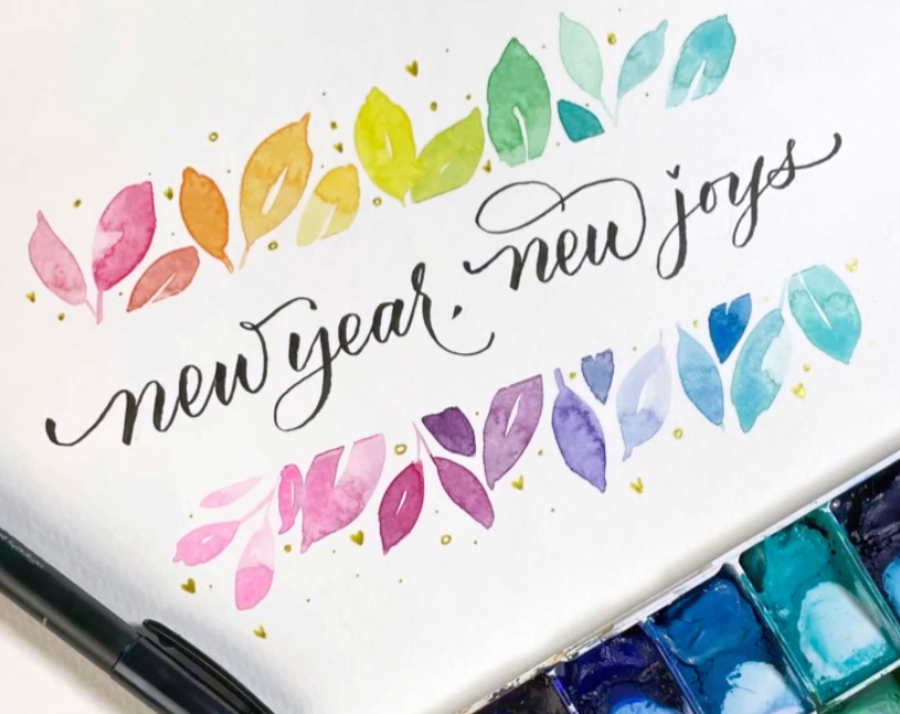Easy Watercolor Galaxy Lettering with Faux Brush Calligraphy for Journaling  - Leslie Writes It All